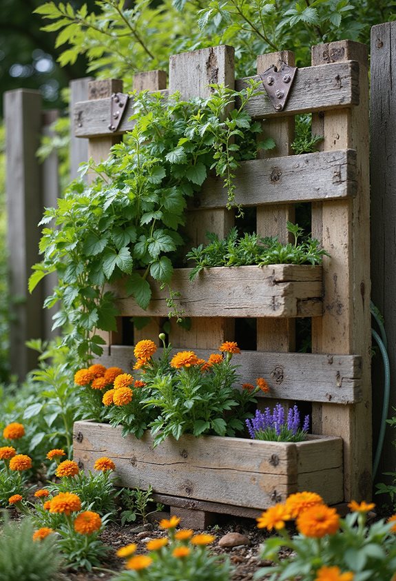 jardin vertical en palette recyclée