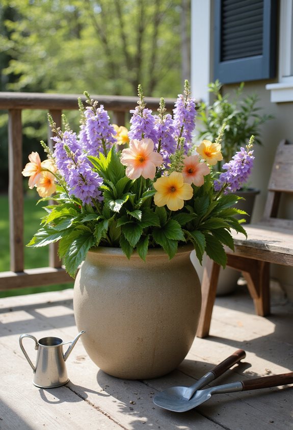 soins réguliers des plantes en pot