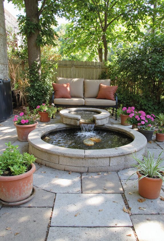 caractéristique aquatique relaxante sur patio