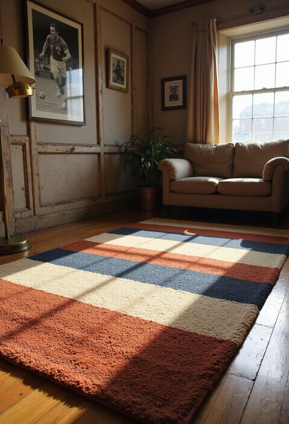 rug à thème rétro athlétique