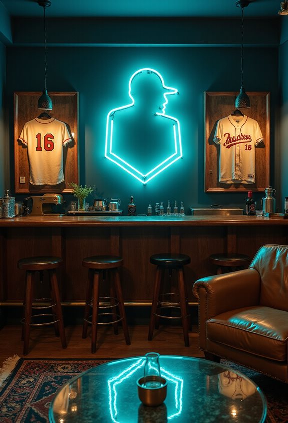 accent de gym rétro néon