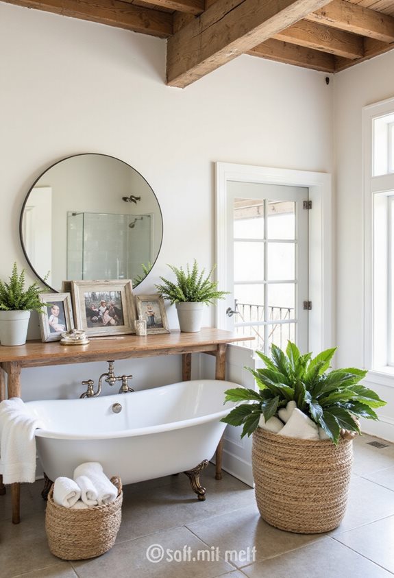 affichage photos de famille rustique