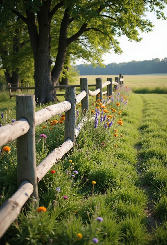 clôture de jardin en bois rustique