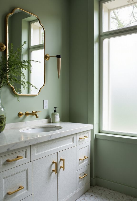 vert sauge et élégance métallique