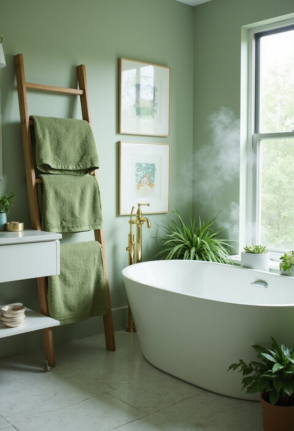 atmosphère de spa vert sauge