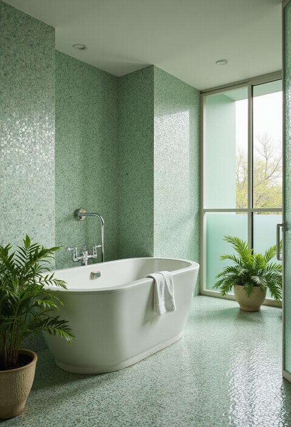 designs de carreaux vert sauge