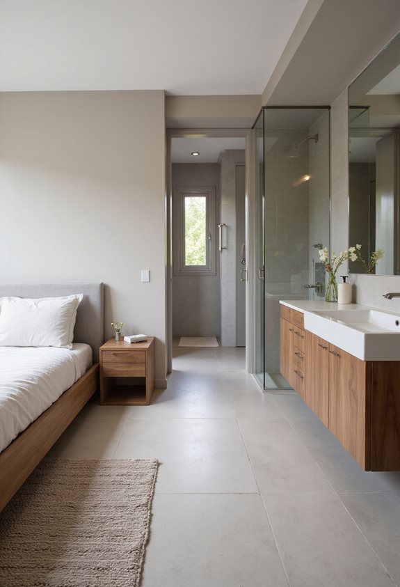 transition de design de salle de bain sans couture