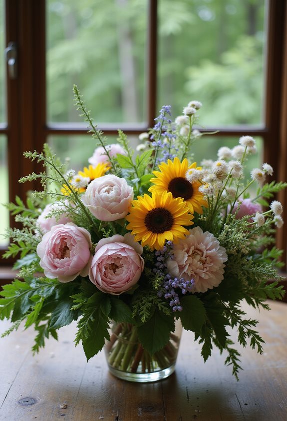 les fleurs saisonnières améliorent la décoration