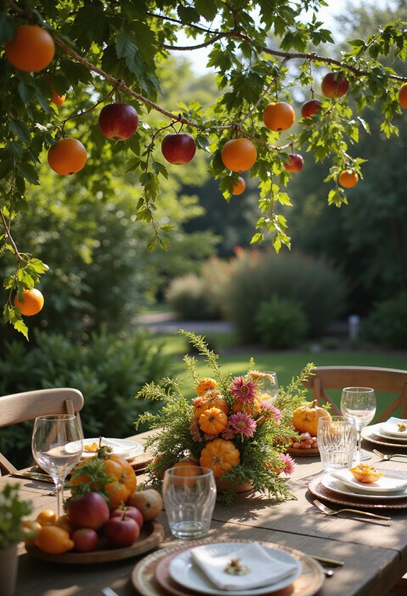 guirlandes de fruits et légumes de saison