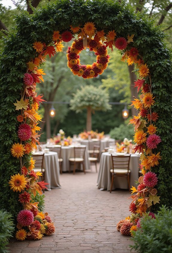 couronnes saisonnières pour l'entrée