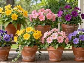 idées de pots floraux de printemps