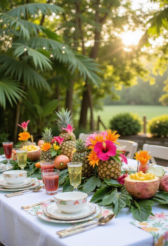 thème de baby shower tropical