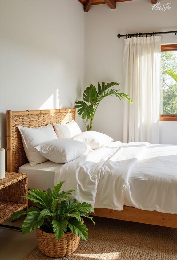 transformation de chambre en bambou tropical