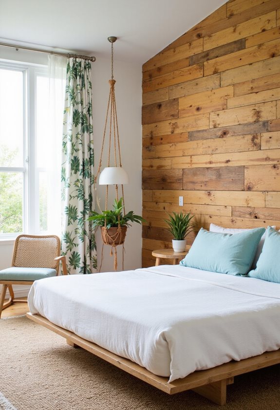 mur de palette récupérée tropicale