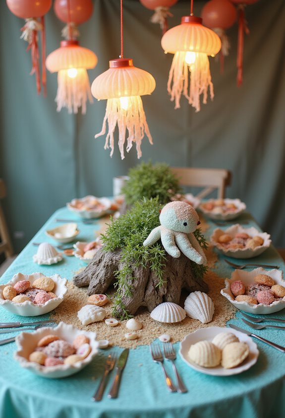 inspiration pour une baby shower sous-marine