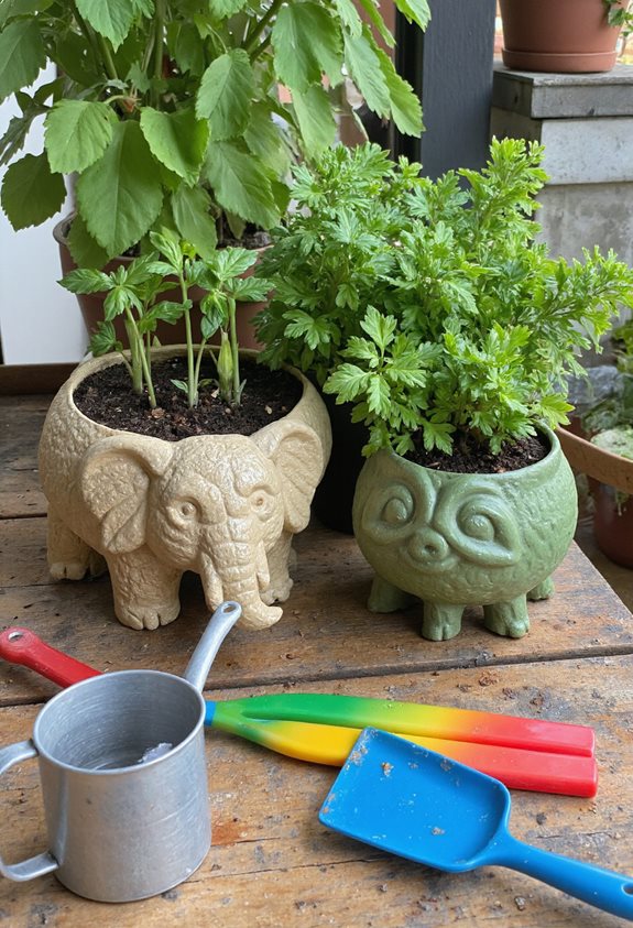 pots en céramique animaliers uniques