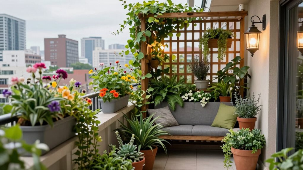 idées de jardin urbain sur balcon