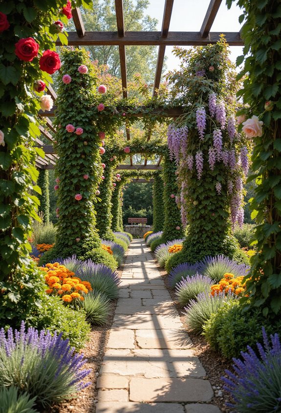 treillis vertical pour les fleurs