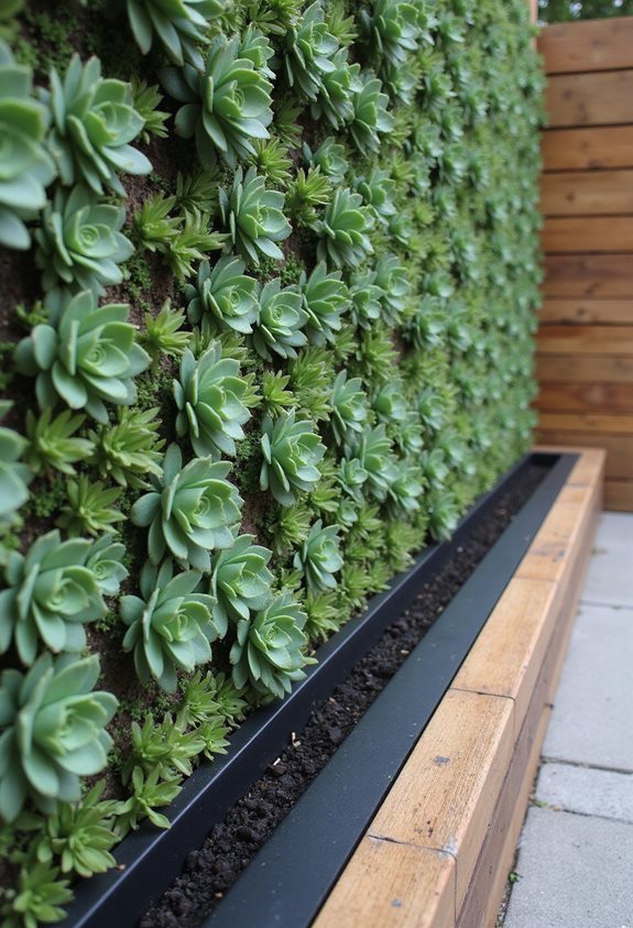 jardin de succulentes mur vertical