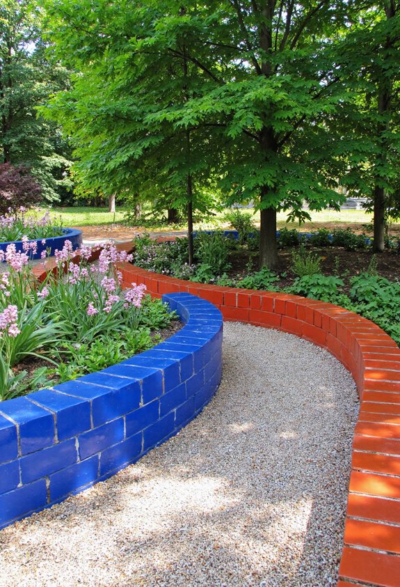 sentiers de jardin aux couleurs vives