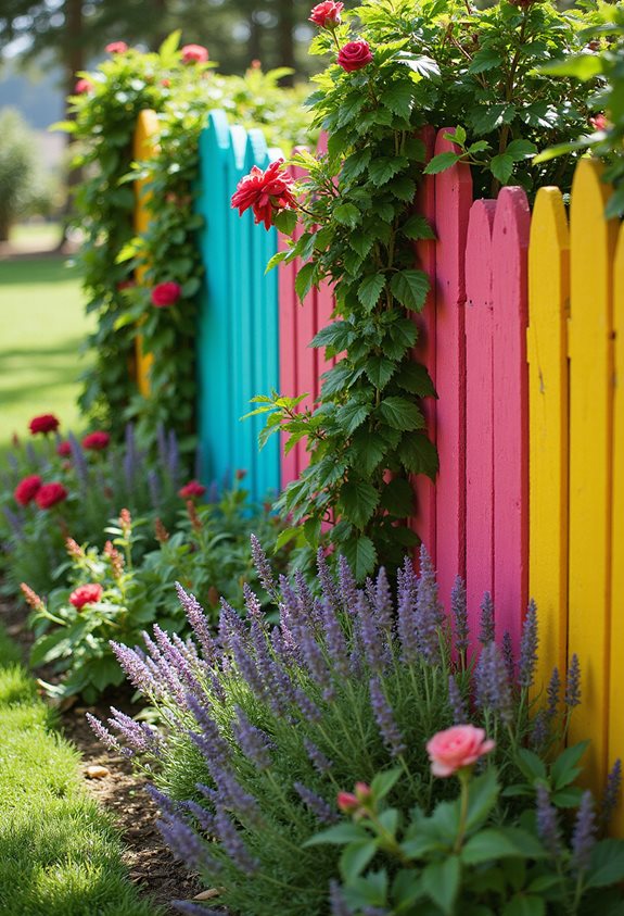 relooking peinture de clôture vibrante