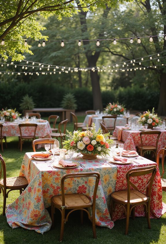 des nappes vives améliorent les célébrations