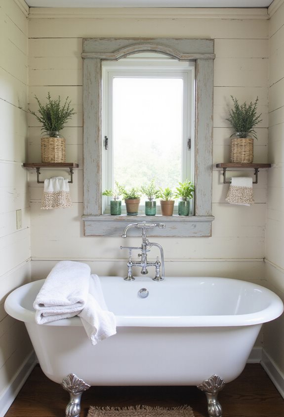 miroirs de salle de bain d'inspiration vintage