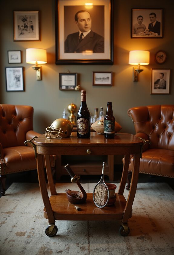 chariot de bar sportif vintage