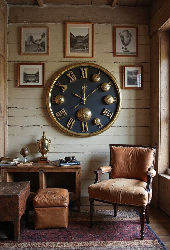décor d'horloge sportive vintage