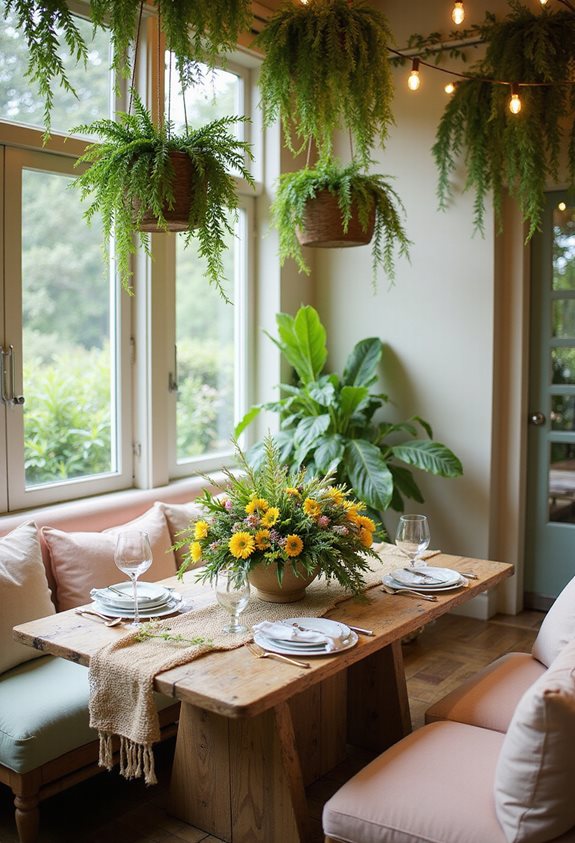 décor de jardin intérieur chaleureux