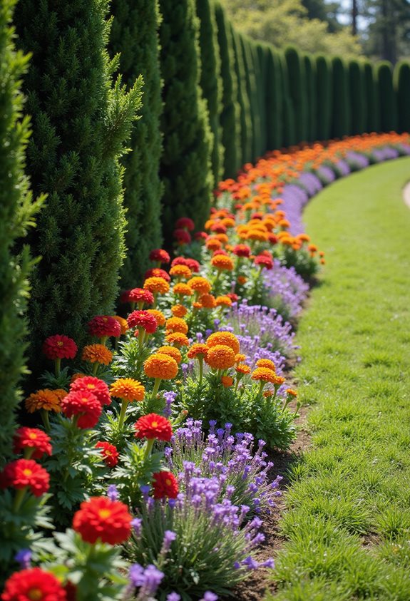 clér clôture colorée ondulée