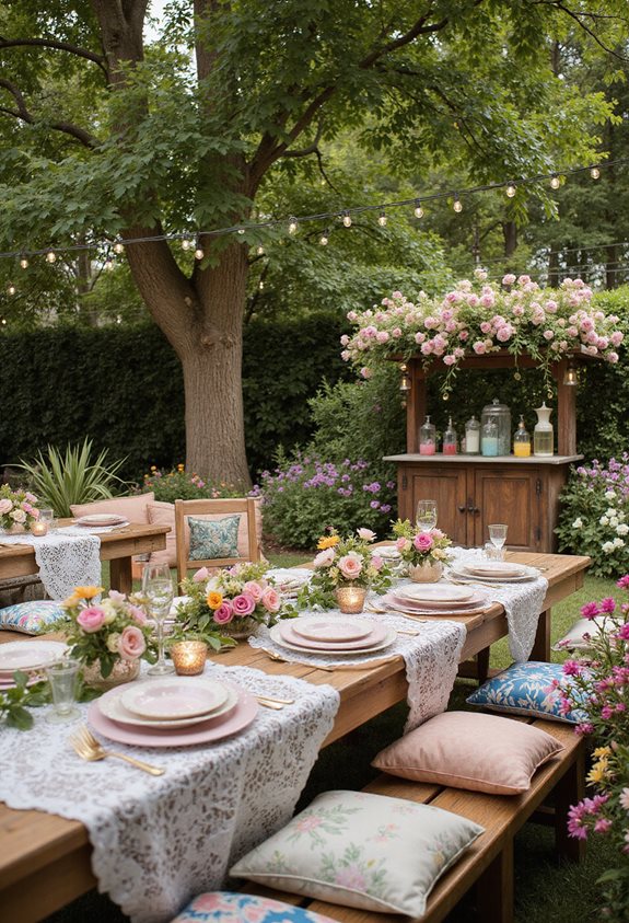 thème de célébration de jardin fantaisiste