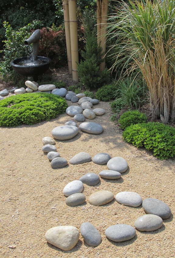 accents de jardin de sable zen