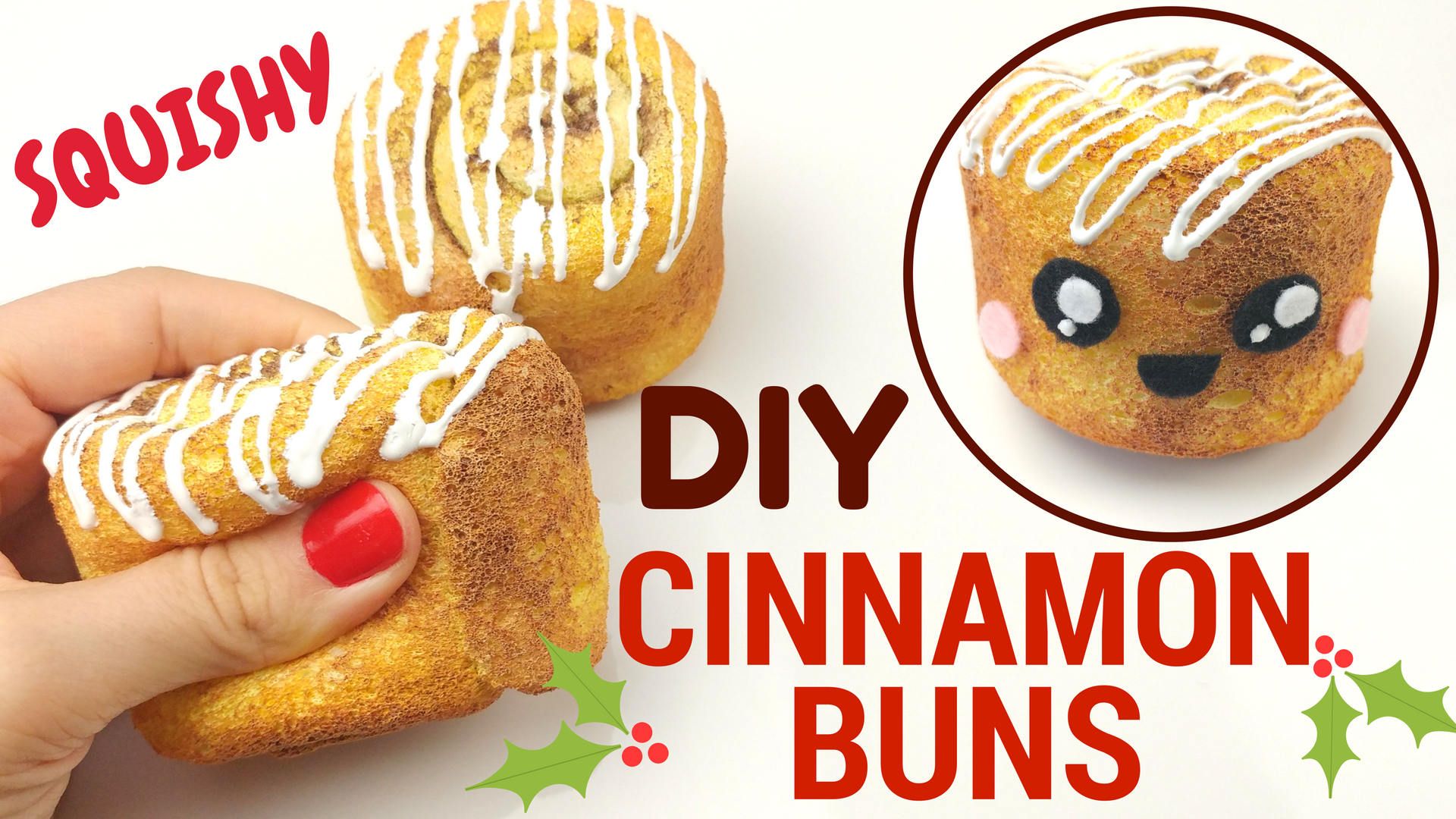 Squishy cinnamon bun kawaii DIY