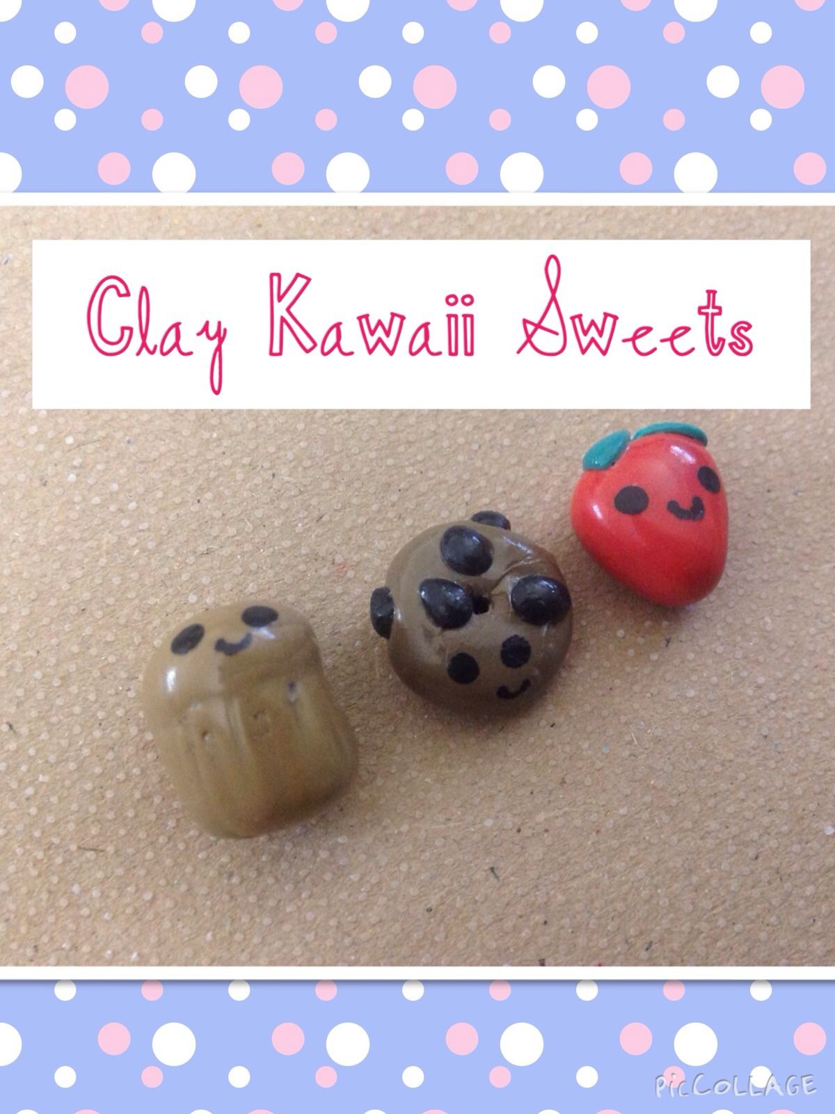 Sucreries kawaii en argile polymère DIY
