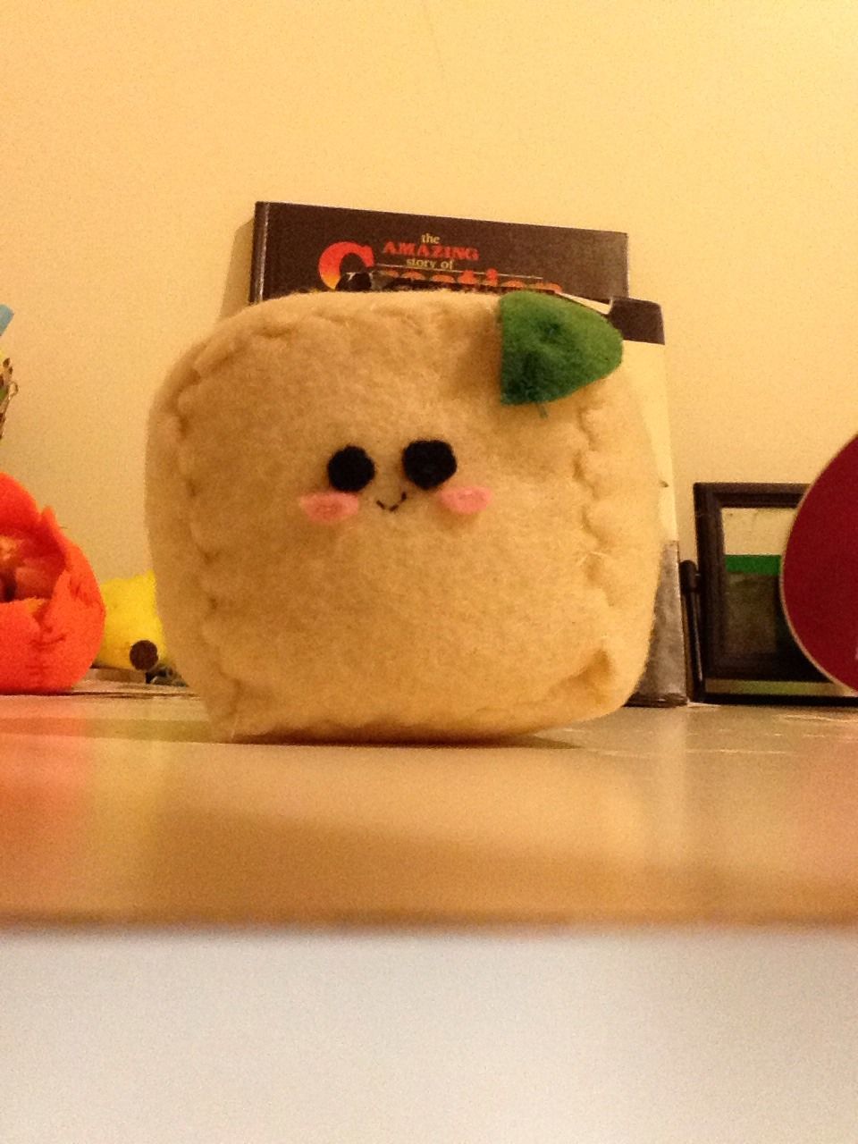 Cube tofu kawaii en feutrine DIY