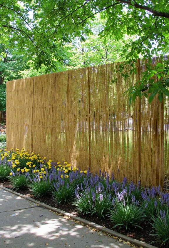 cloisons de jardin en bambou abordables