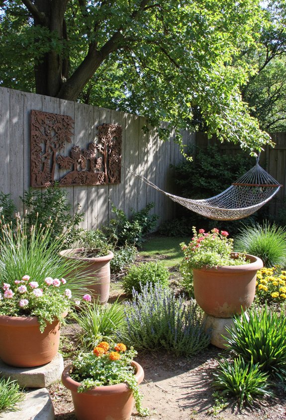 idées de murs de jardin artistiques