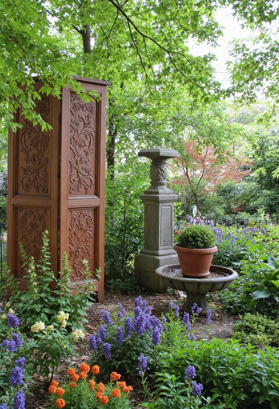 installations artistiques de jardin privé