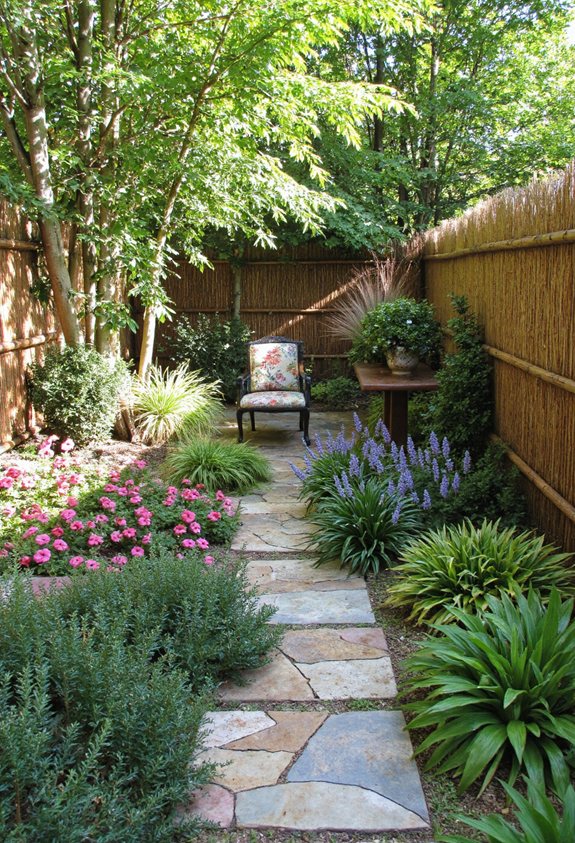 clôture en bambou ambiance tropicale