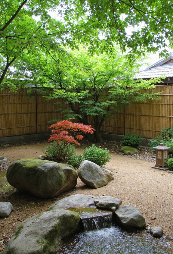 clôture de jardin en bambou pour plus d'intimité
