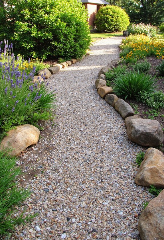 sentier de jardin rustique charmant