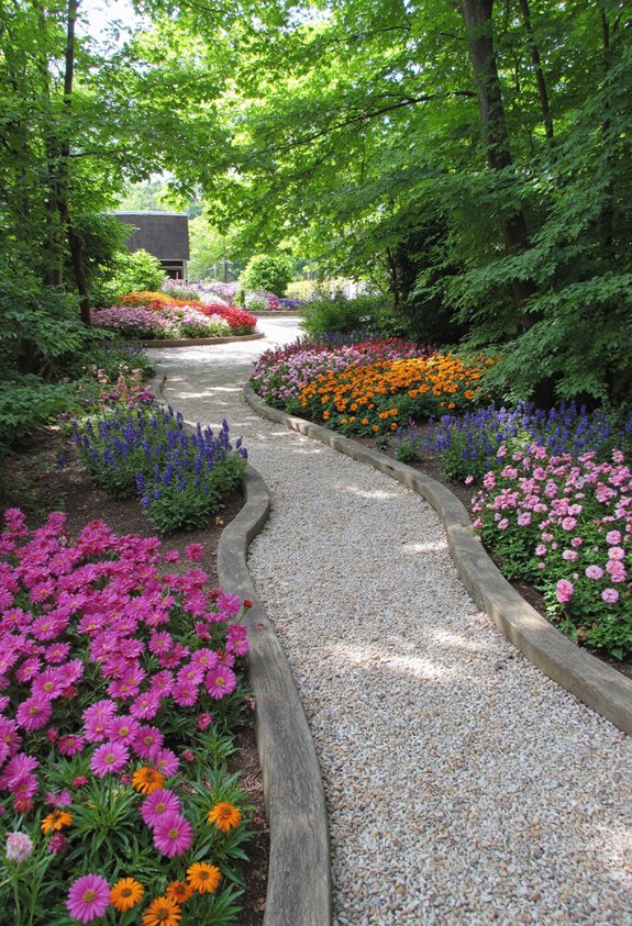design de chemin de jardin coloré