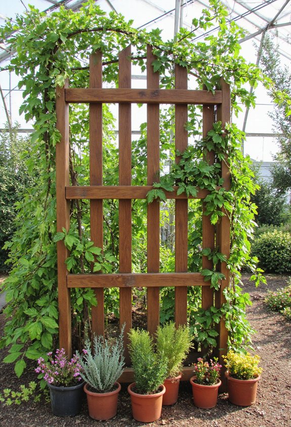 serre à treillis compacte pour mini plantes