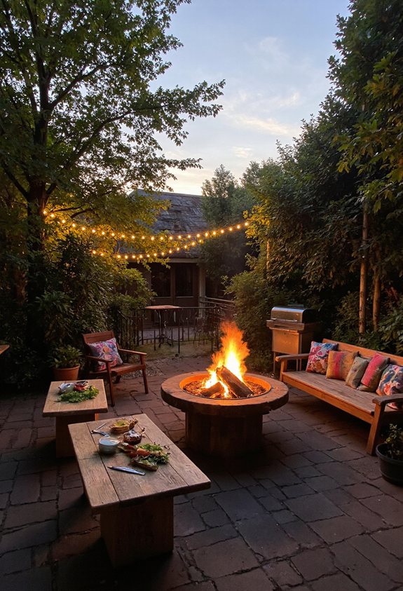 soirée rassemblée près du feu confortable