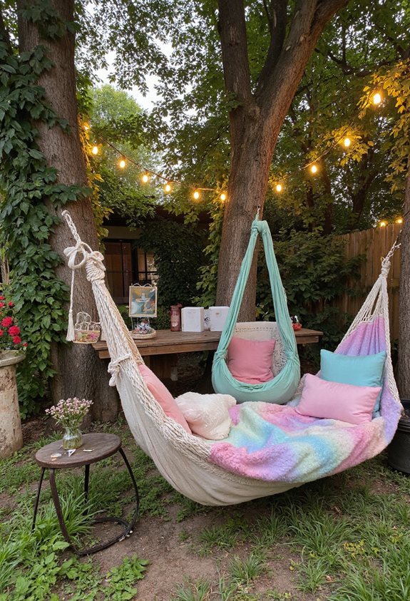 zone de détente dans un hamac cosy