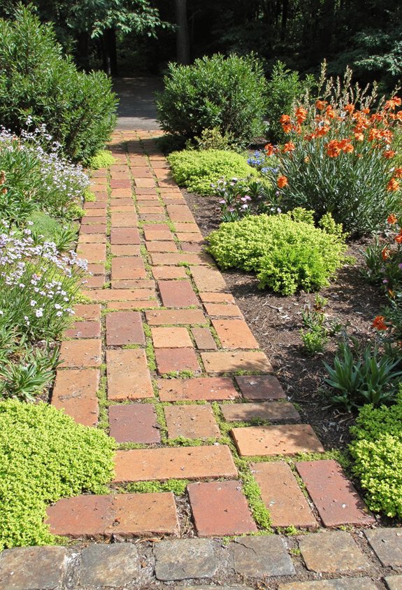 chemins de jardin créatifs en briques