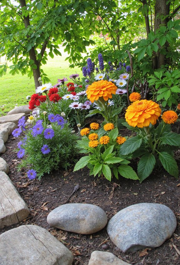 idées de bordure de jardin décorative