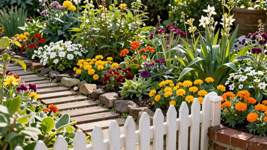 idées de bordure de jardin faciles et à faible coût