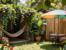 jardin élégant voisin cachant